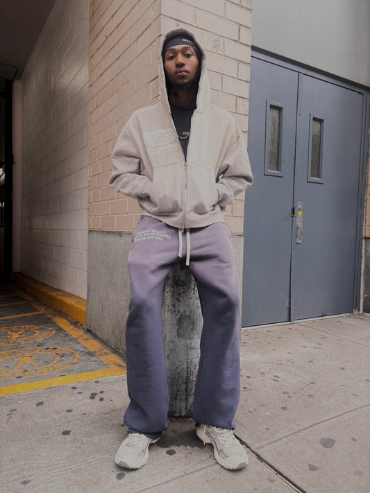Bevalito “Logo” Cement Grey Zip Up