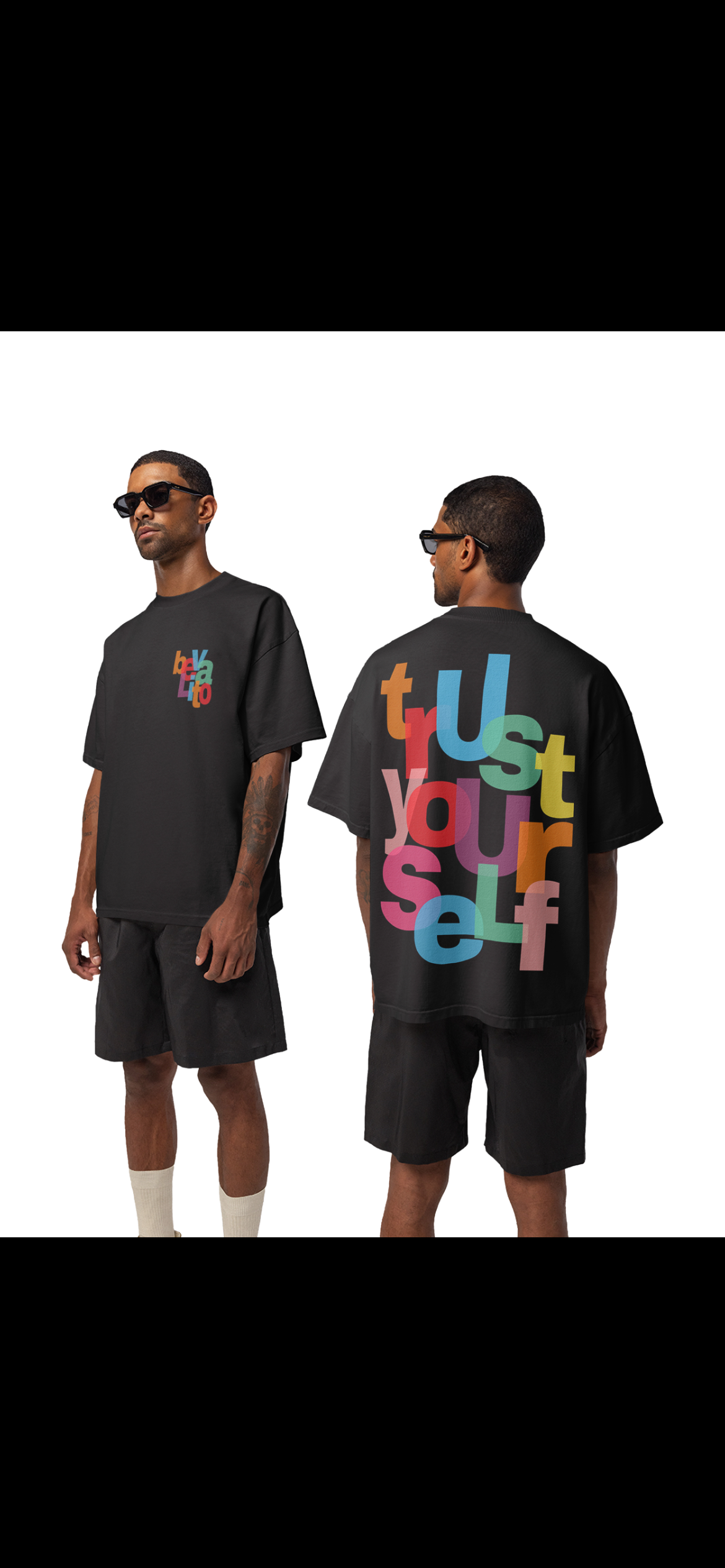 Bevalito “Colours” Black Tee